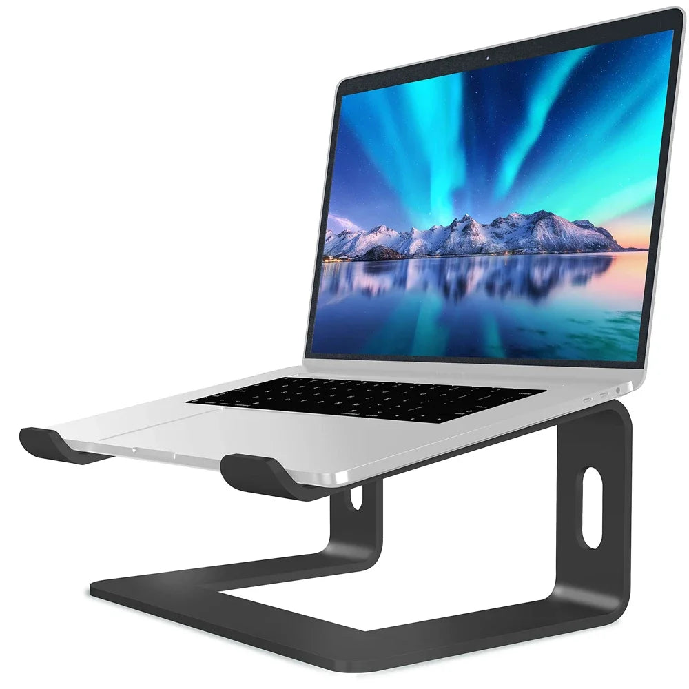 Elevate Your Workspace with Our Ergonomic Aluminum Laptop Stand - Perfect for MacBook, Dell, Lenovo & More!
