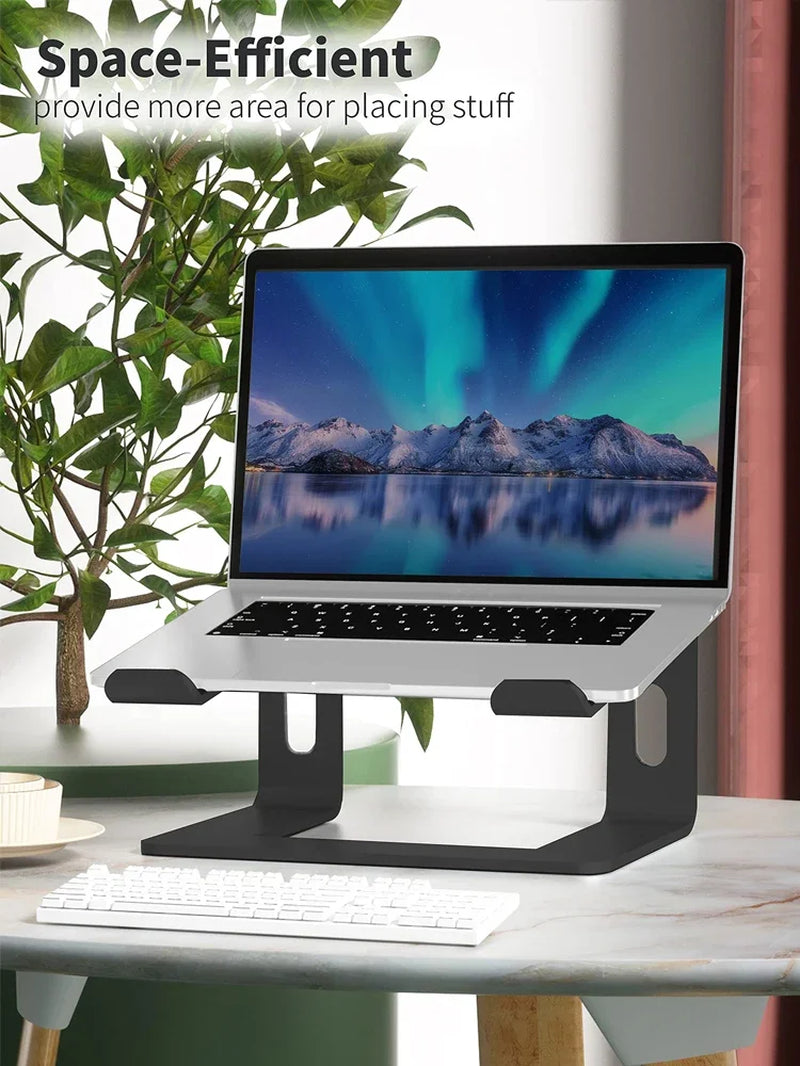 Elevate Your Workspace with Our Ergonomic Aluminum Laptop Stand - Perfect for MacBook, Dell, Lenovo & More!