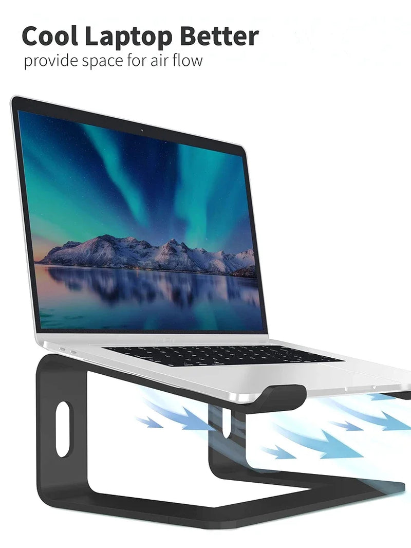 Elevate Your Workspace with Our Ergonomic Aluminum Laptop Stand - Perfect for MacBook, Dell, Lenovo & More!