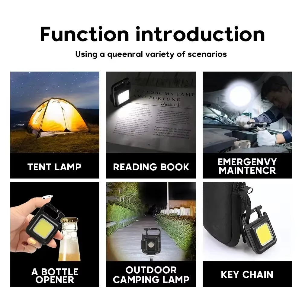 Compact & Versatile Mini LED Flashlight Keychain - Perfect for Camping, Fishing, and Emergency Use
