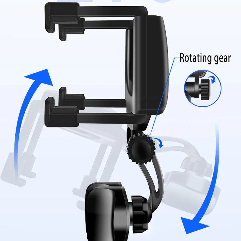 Revolutionary 360° Telescopic Car Mirror Smartphone Holder - Adjustable Mount for iPhone 13 and More